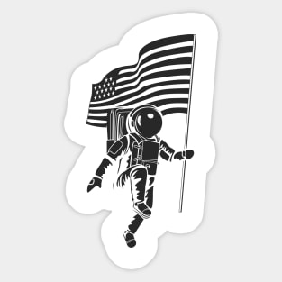 Moonwalk with flag Sticker